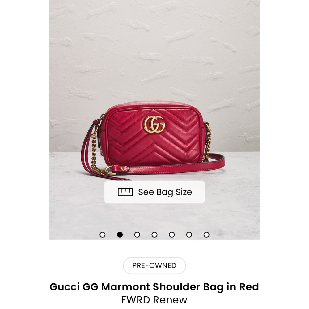 Gucci Marmont Red Quilted Shoulder Bag
